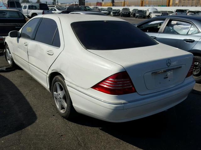 WDBNG70J85A460137 - 2005 MERCEDES-BENZ S 430 WHITE photo 3