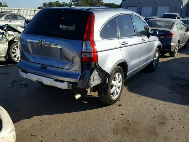 JHLRE48708C019923 - 2008 HONDA CR-V EXL BLUE photo 4