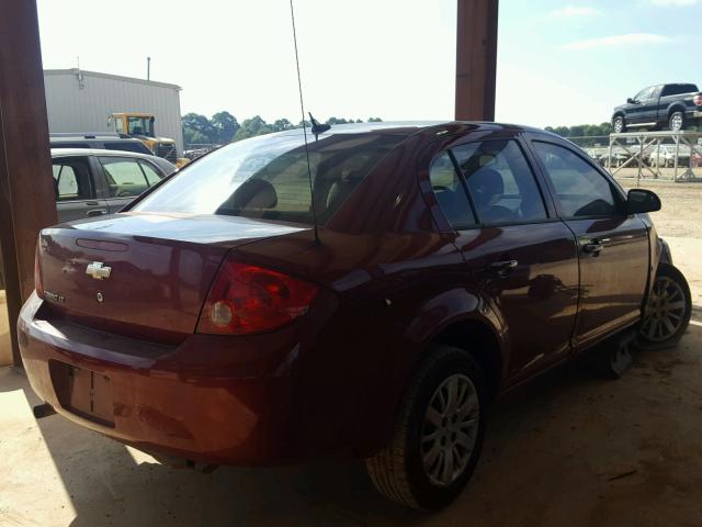 1G1AT58H697114553 - 2009 CHEVROLET COBALT LT MAROON photo 4