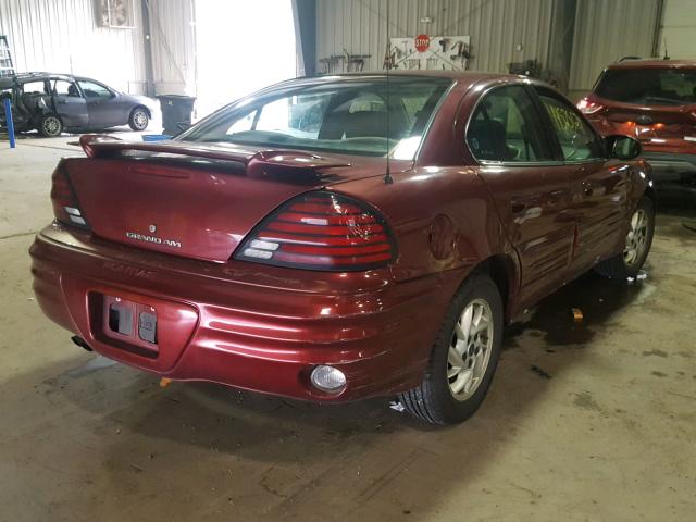 1G2NF52F82C257108 - 2002 PONTIAC GRAND AM S 栗色 照片 4