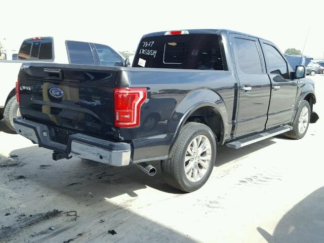 1FTEW1CG4FFA09986 - 2015 FORD F150 SUPER BLACK photo 4