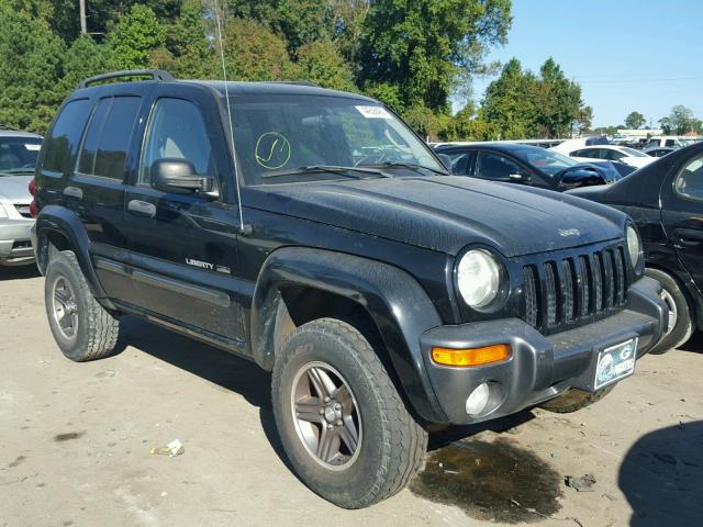 1J4GL48K74W295730 - 2004 JEEP LIBERTY BLACK photo 1