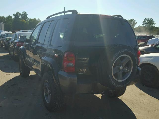1J4GL48K74W295730 - 2004 JEEP LIBERTY BLACK photo 3