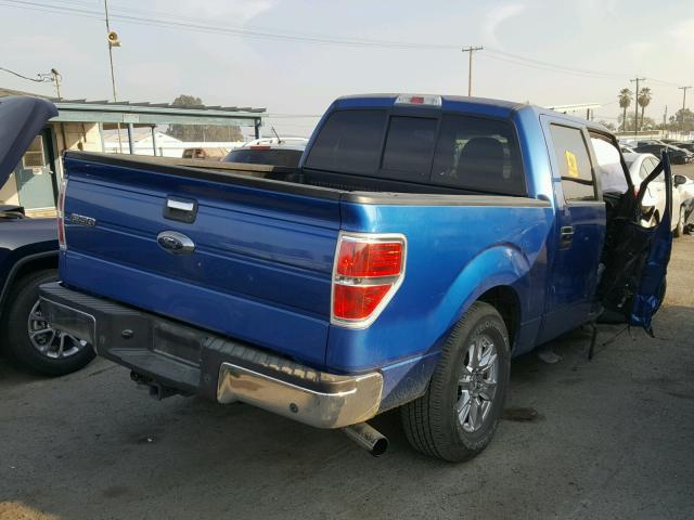 1FTFW1CTXDKE45960 - 2013 FORD F150 SUPER BLUE photo 4