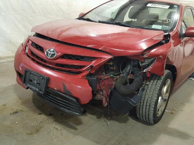 2T1BU4EE6BC617159 - 2011 TOYOTA COROLLA BA RED photo 9