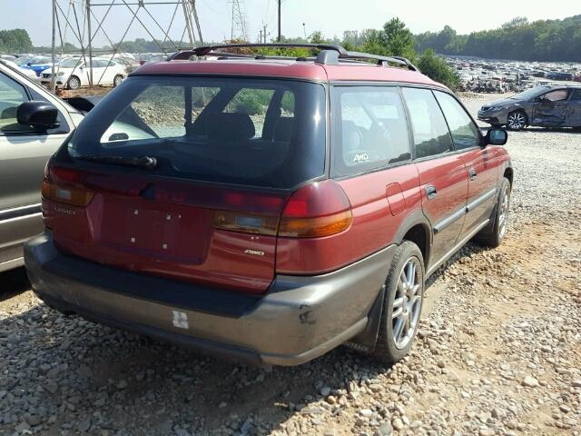 4S3BG6857W6654703 - 1998 SUBARU LEGACY 30T BURGUNDY photo 4