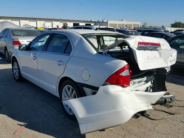 3FAHP0JG3BR226066 - 2011 FORD FUSION SEL WHITE photo 3