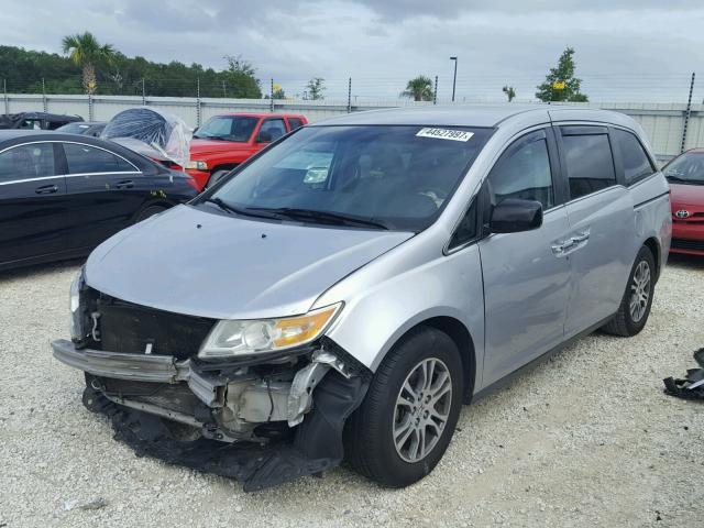 5FNRL5H43BB051984 - 2011 HONDA ODYSSEY EX SILVER photo 2