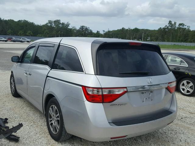 5FNRL5H43BB051984 - 2011 HONDA ODYSSEY EX SILVER photo 3