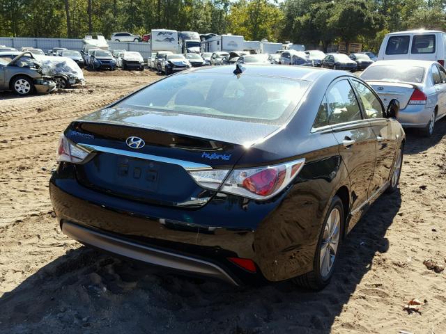 KMHEC4A48EA102908 - 2014 HYUNDAI SONATA HYB BLACK photo 4