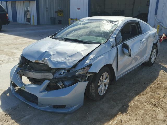 2HGFG3B59CH520800 - 2012 HONDA CIVIC LX SILVER photo 2