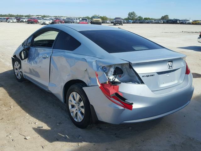 2HGFG3B59CH520800 - 2012 HONDA CIVIC LX SILVER photo 3