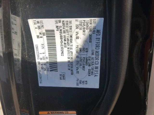 5LMEU88H54ZJ22902 - 2004 LINCOLN AVIATOR 黑色 照片 10