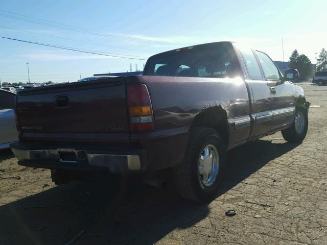 2GCEC19V721352114 - 2002 CHEVROLET SILVERADO BURGUNDY photo 4