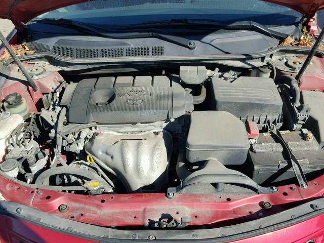 4T1BF3EK4BU726342 - 2011 TOYOTA CAMRY BASE RED photo 7