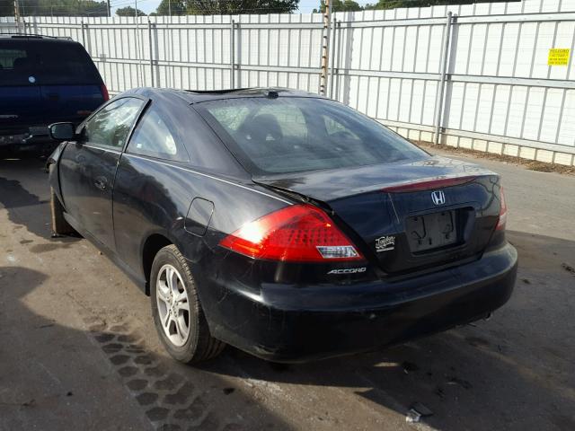 1HGCM72686A006211 - 2006 HONDA ACCORD EX BLACK photo 3