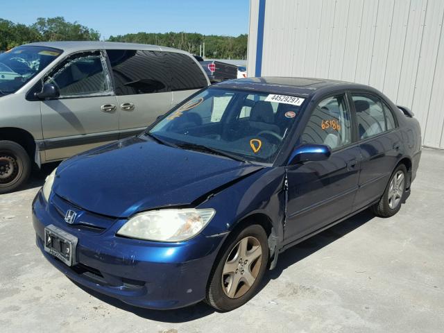 2HGES26704H531556 - 2004 HONDA CIVIC EX BLUE photo 2
