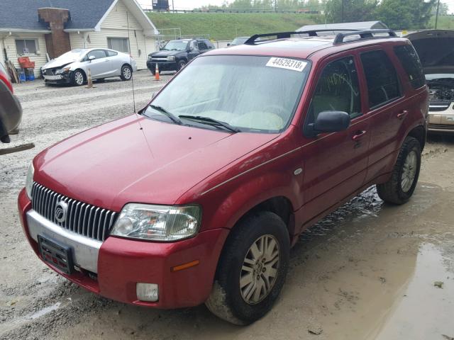 4M2YU81167KJ14347 - 2007 MERCURY MARINER LU RED photo 2