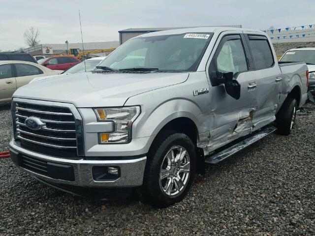 1FTEW1C89FFC95665 - 2015 FORD F150 SUPER SILVER photo 2