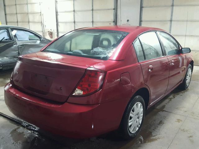 1G8AJ52F24Z142281 - 2004 SATURN ION LEVEL RED photo 4