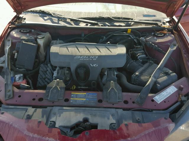 2G2WS522551295709 - 2005 PONTIAC GRAND PRIX MAROON photo 7