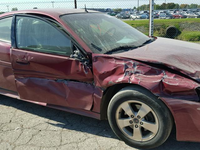 2G2WS522551295709 - 2005 PONTIAC GRAND PRIX MAROON photo 9
