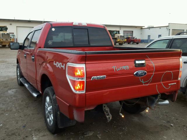 1FTFW1EF0BFC87626 - 2011 FORD F150 SUPER RED photo 3