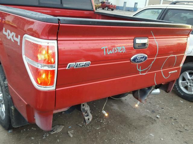 1FTFW1EF0BFC87626 - 2011 FORD F150 SUPER RED photo 9