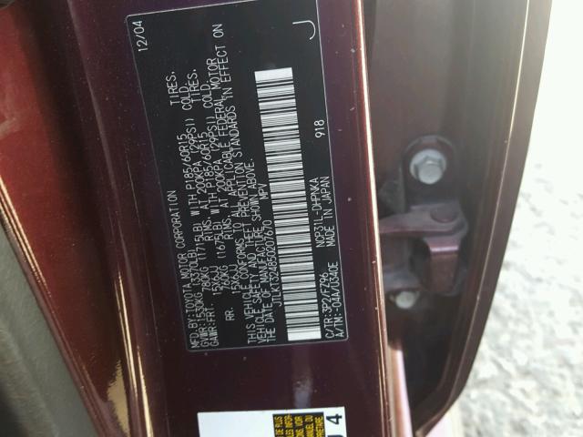 JTLKT324850207670 - 2005 TOYOTA SCION XB PURPLE photo 10