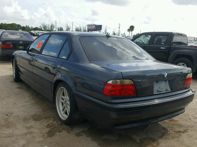 WBAGJ03471DD74528 - 2001 BMW 750 IL GRAY photo 3
