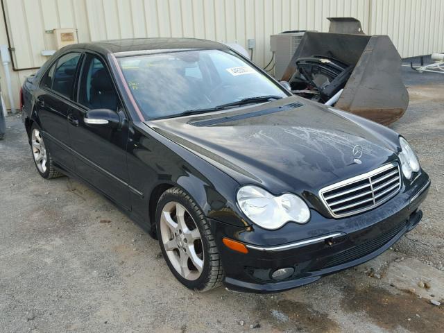 WDBRF52H57F916586 - 2007 MERCEDES-BENZ C 230 BLACK photo 1