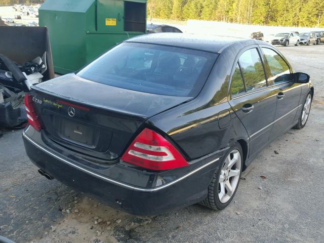 WDBRF52H57F916586 - 2007 MERCEDES-BENZ C 230 BLACK photo 4