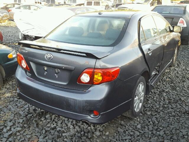 2T1BU40E79C160332 - 2009 TOYOTA COROLLA GRAY photo 4