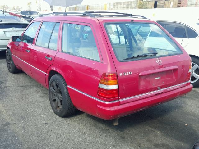 WDBEA92EXSF303611 - 1995 MERCEDES-BENZ E 320 RED photo 3