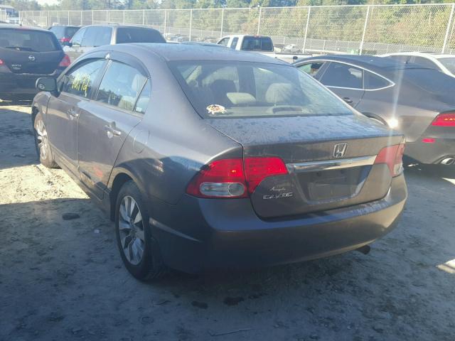 2HGFA16879H534567 - 2009 HONDA CIVIC EX GRAY photo 3