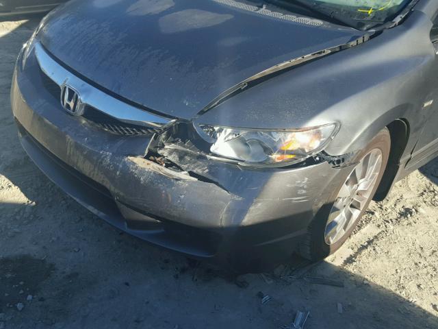 2HGFA16879H534567 - 2009 HONDA CIVIC EX GRAY photo 9