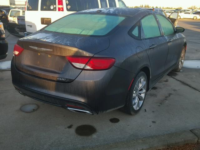 1C3CCCBG8FN514940 - 2015 CHRYSLER 200 S GRAY photo 4