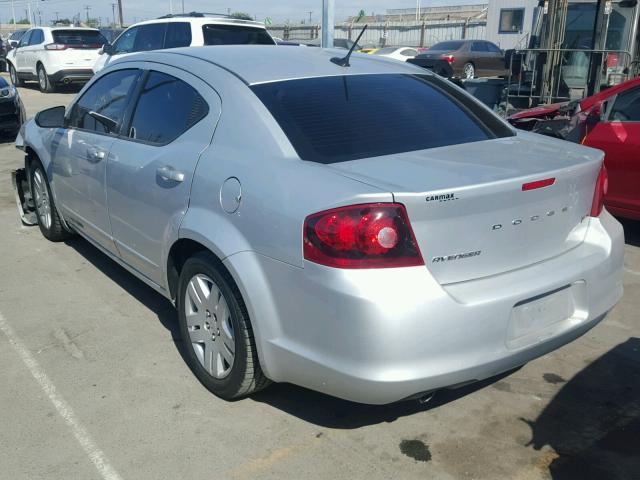 1C3CDZAG4CN327644 - 2012 DODGE AVENGER SE SILVER photo 3