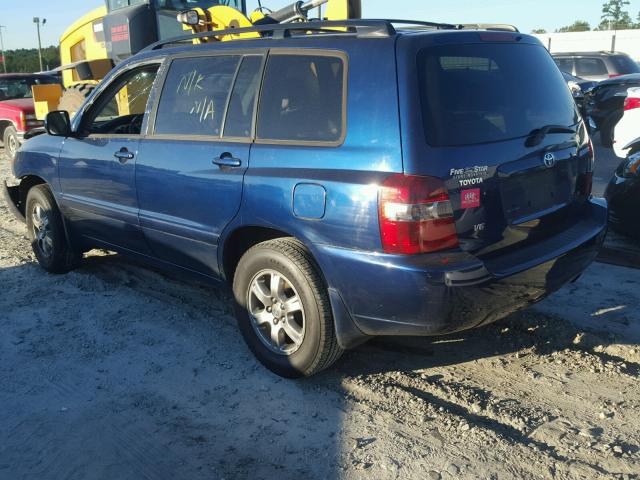 JTEDP21A270135079 - 2007 TOYOTA HIGHLANDER BLUE photo 3