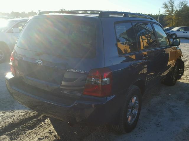 JTEDP21A270135079 - 2007 TOYOTA HIGHLANDER BLUE photo 4