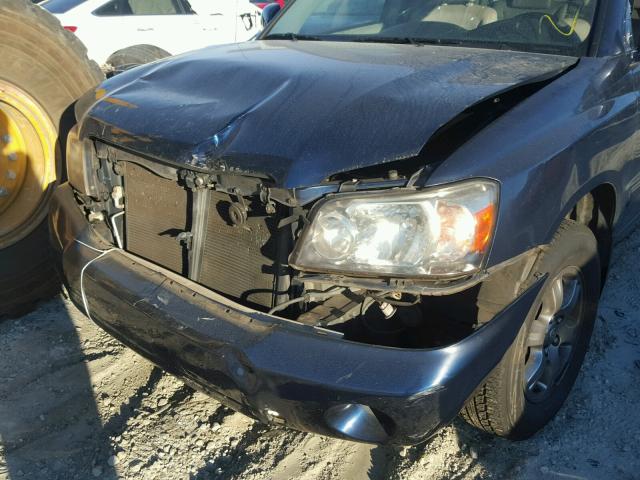 JTEDP21A270135079 - 2007 TOYOTA HIGHLANDER BLUE photo 9