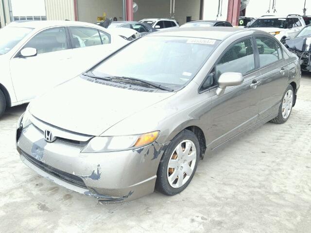 1HGFA16597L002887 - 2007 HONDA CIVIC LX GRAY photo 2