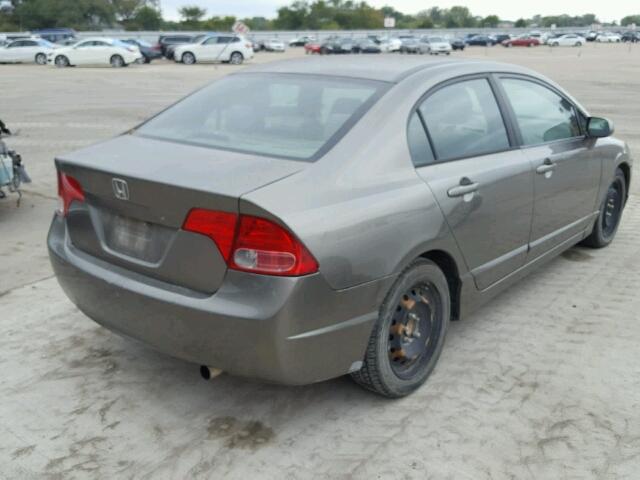 1HGFA16597L002887 - 2007 HONDA CIVIC LX GRAY photo 4