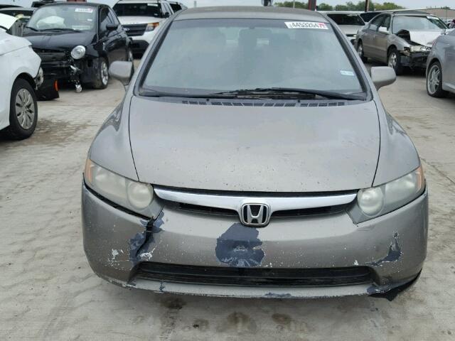 1HGFA16597L002887 - 2007 HONDA CIVIC LX GRAY photo 9