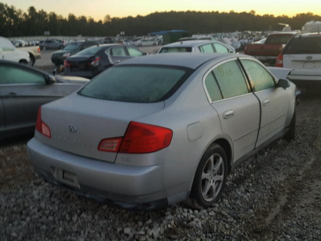 JNKCV51E33M302822 - 2003 INFINITI G35 SILVER photo 4