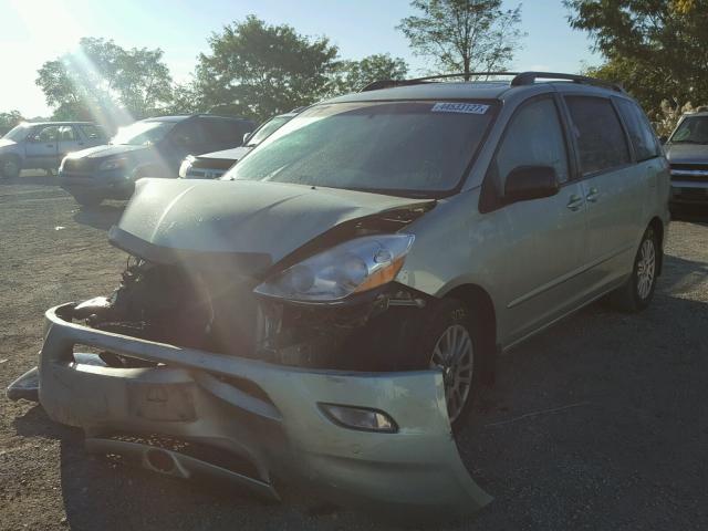 5TDZK22C39S250587 - 2009 TOYOTA SIENNA XLE GREEN photo 2