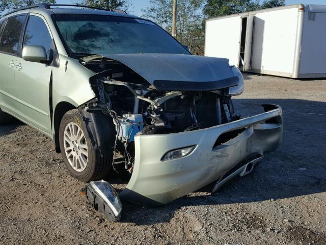 5TDZK22C39S250587 - 2009 TOYOTA SIENNA XLE GREEN photo 9