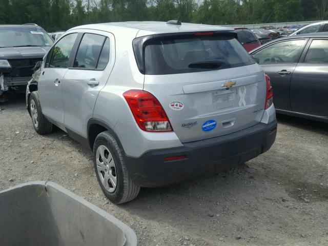 KL7CJKSB5GB749098 - 2016 CHEVROLET TRAX LS SILVER photo 3