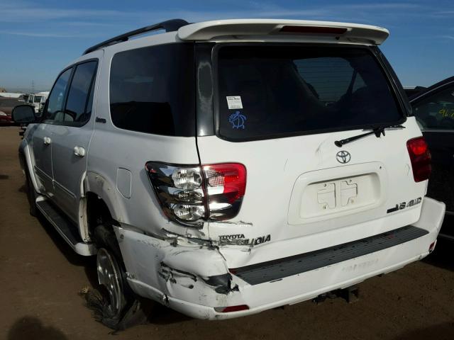 5TDBT48A21S051809 - 2001 TOYOTA SEQUOIA LI WHITE photo 3