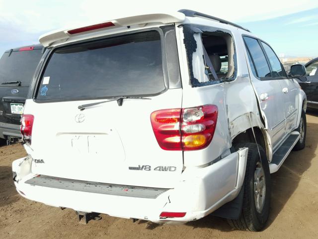 5TDBT48A21S051809 - 2001 TOYOTA SEQUOIA LI WHITE photo 4